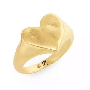 Madewell Heart Signet Ring size6/7